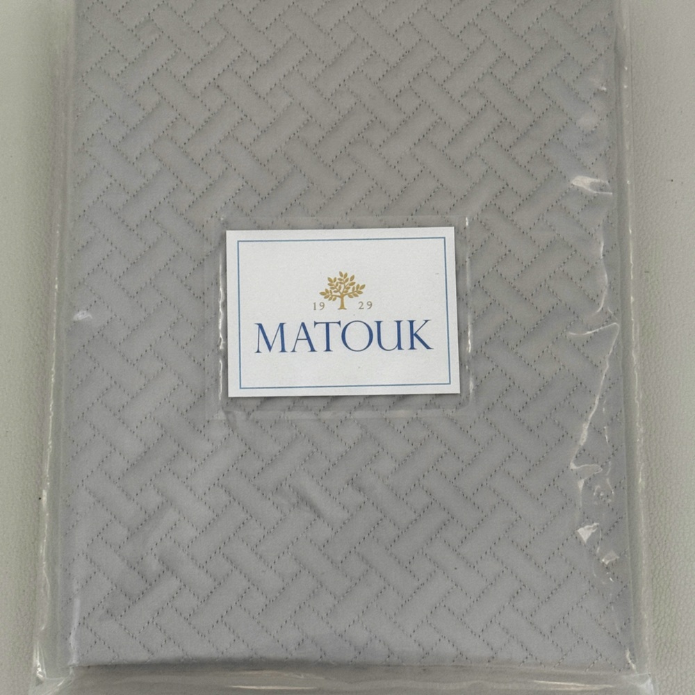 Matouk Basketweave Nocturne Silver Boudoir Sham $79